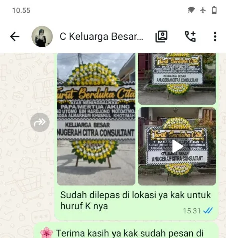 Pengiriman Papan Bunga Duka Sliyeg